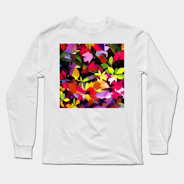 Brilliant Autumn Leaves Long Sleeve T-Shirt by DANAROPER